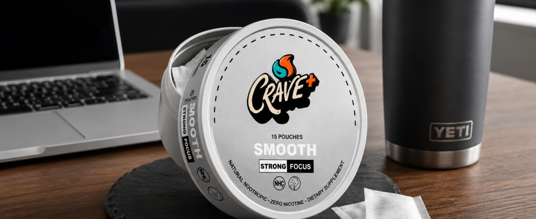 CRAVE Focus Pouches (Smooth): The Zero-Nicotine Focus Alternative