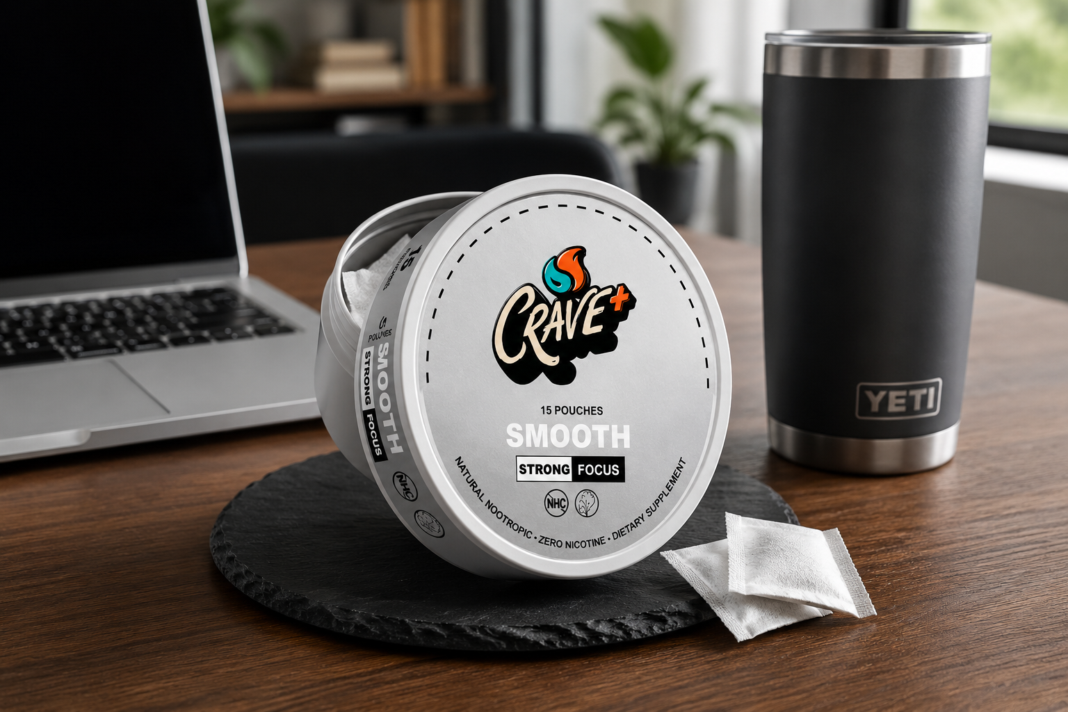 CRAVE Focus Pouches (Smooth): The Zero-Nicotine Focus Alternative